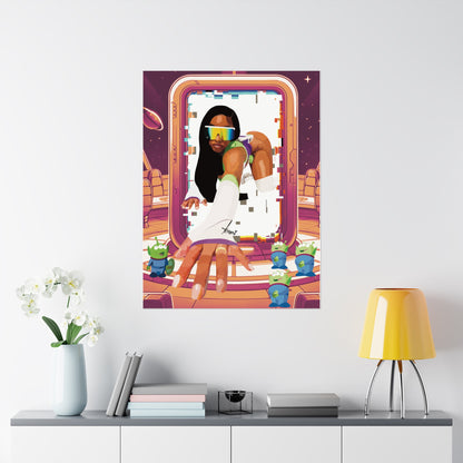 Lady & Beyond | Digital Art Print